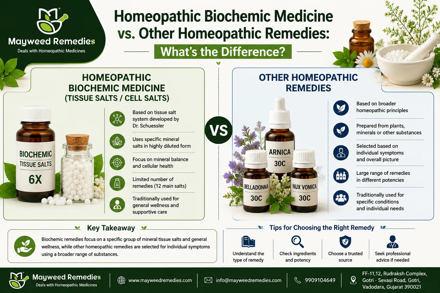 Homeopathic Biochemic Medicine vs. Other Homeopathic Remedies: What’s the Difference?