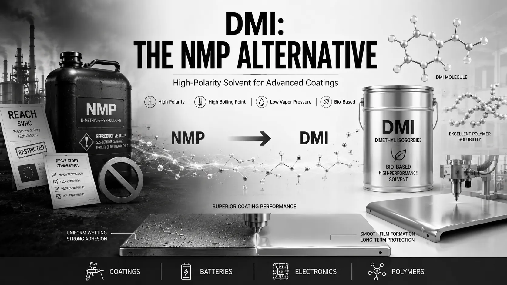 DMI: The High-Polar Solvent Replacing NMP in Advanced Coatings
