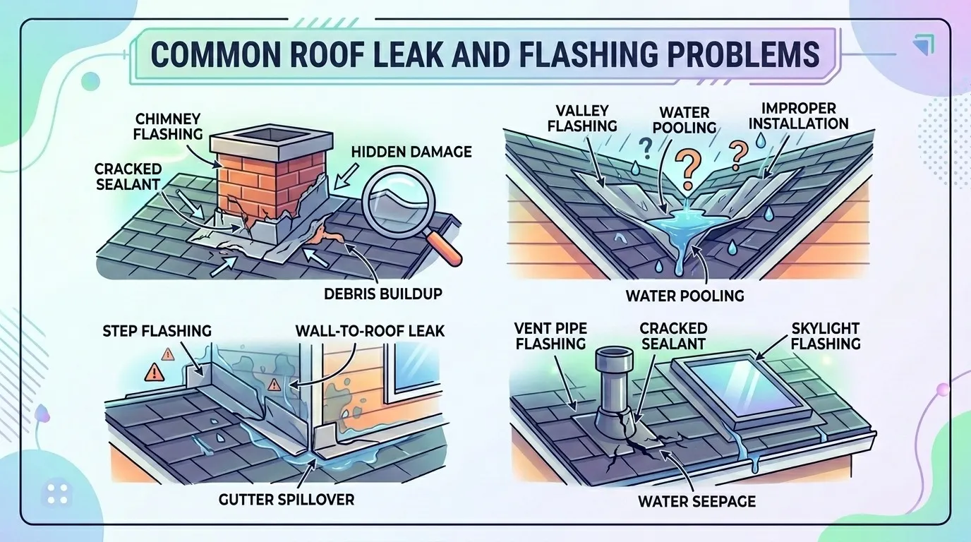 What Causes Roof Leaks Around Chimneys and Skylights?