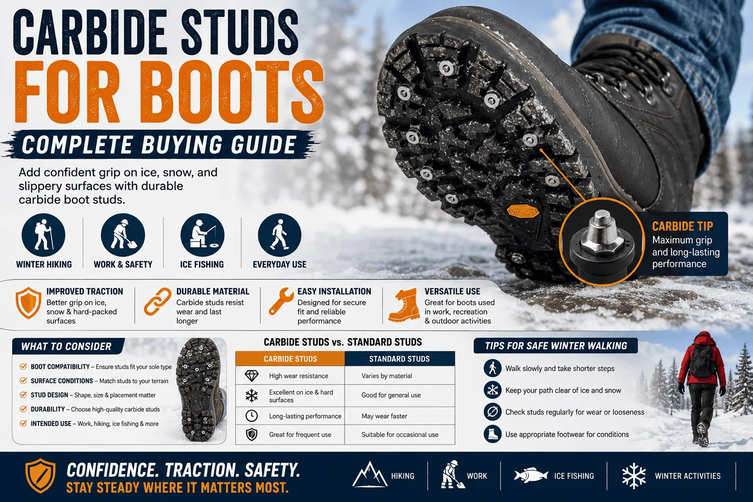 Carbide Studs for Boots: Complete Buying Guide