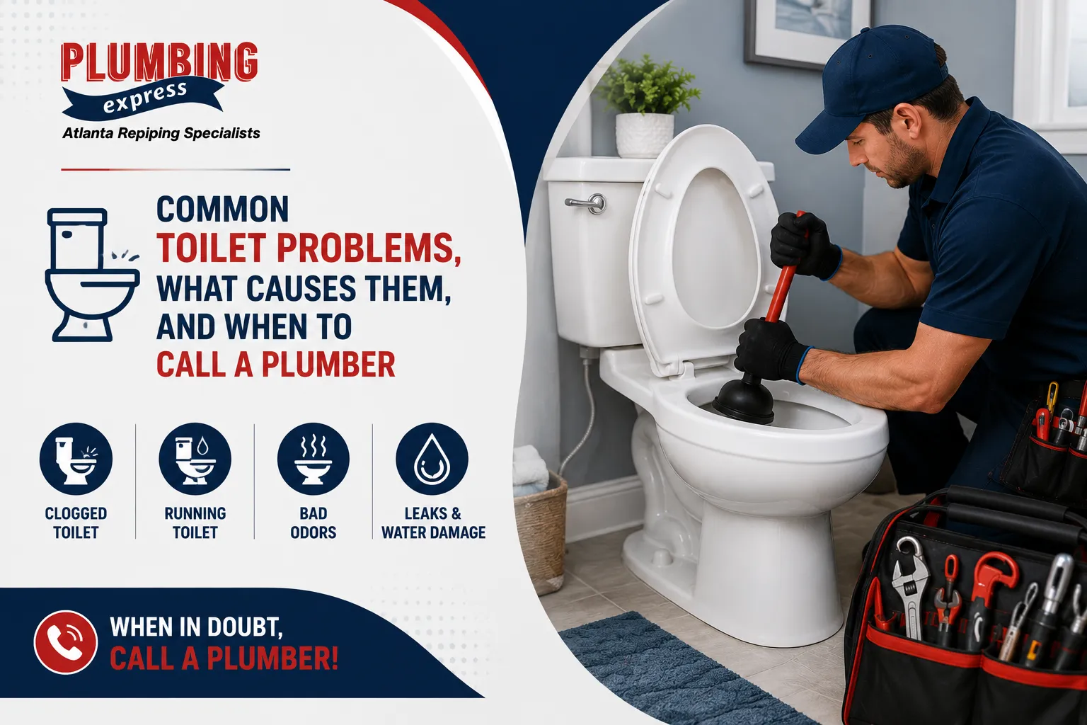Common Toilet Problems, What Causes Them, and When to Call a Plumber