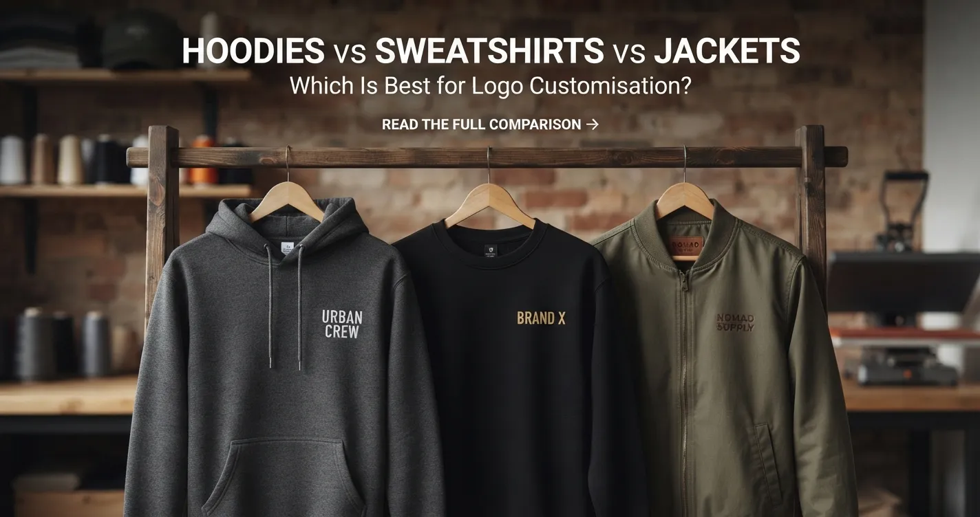 Hoodies vs Sweatshirts vs Jackets: Which Is Best for Logo Customisation?