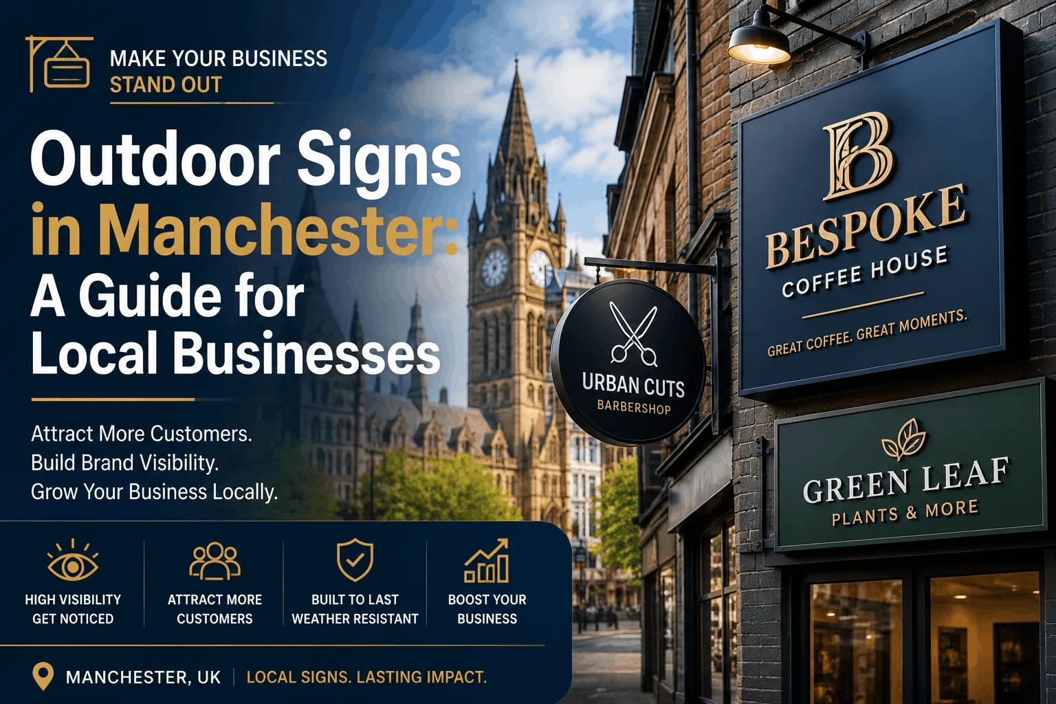 Outdoor Signs in Manchester: A Guide for Local Businesses