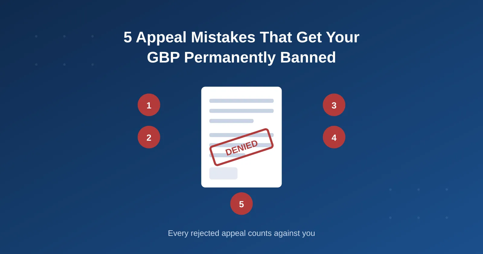5 Appeal Mistakes That Get Your Google Business Profile Permanently Banned