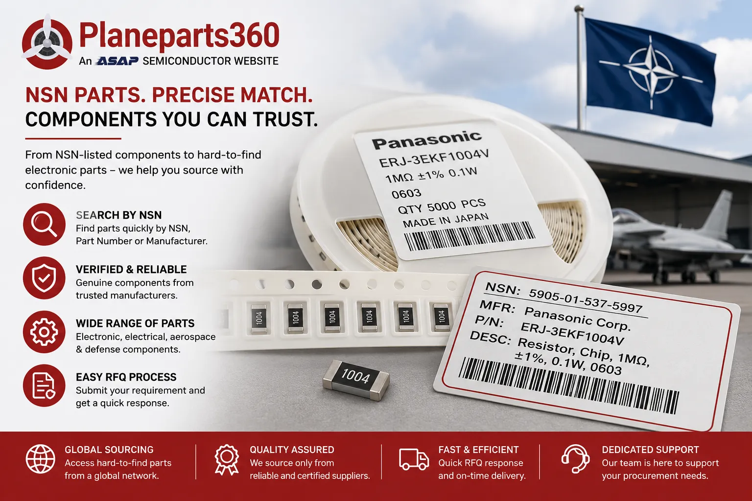 Understanding NSN Parts and Panasonic ERJ-3EKF1004V Resistors