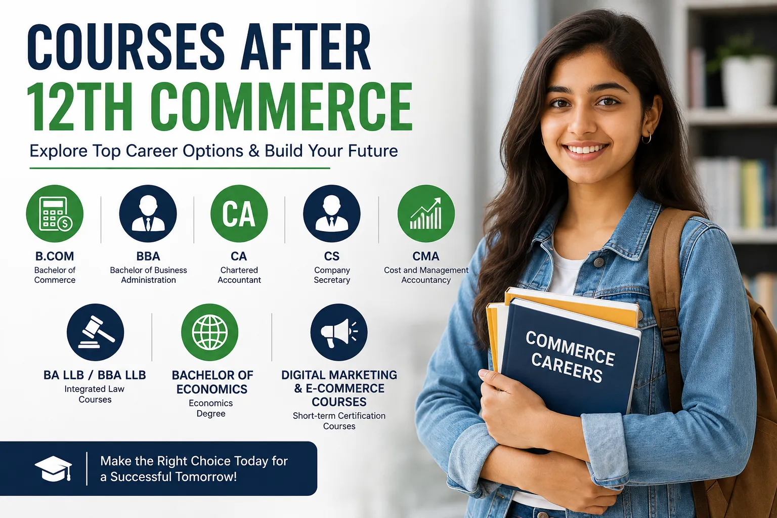 Here is a list of the top courses after completing your 12th grade in commerce suitable for you