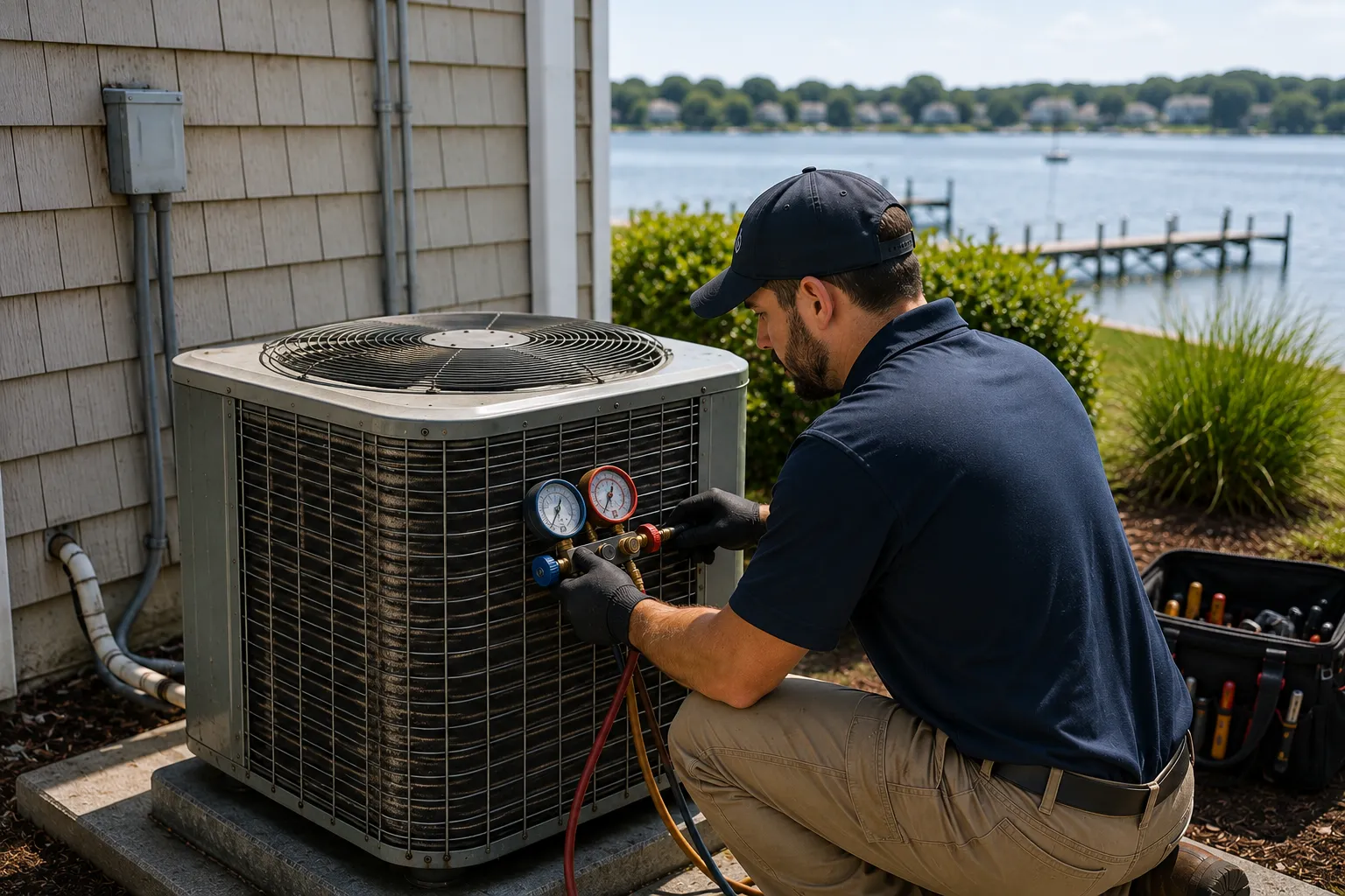 For homeowners in Anne Arundel County, an air conditioner has to deal with more than   Maryland's summer heat
