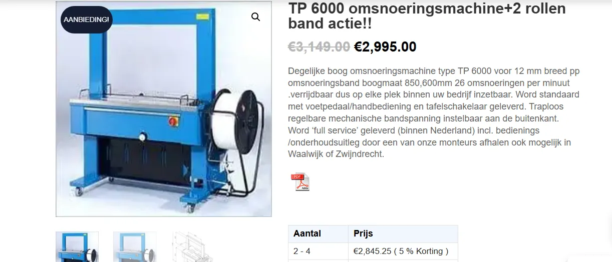 Efficiënt verpakken met omsnoeringsapparaten | Fixpack