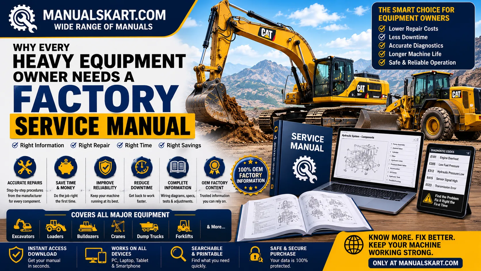 Why Every Heavy Equipment Owner Needs a Factory Service Manual