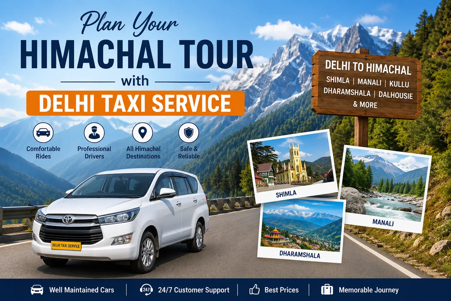 Plan Your Himachal Tour with Delhi Taxi Service