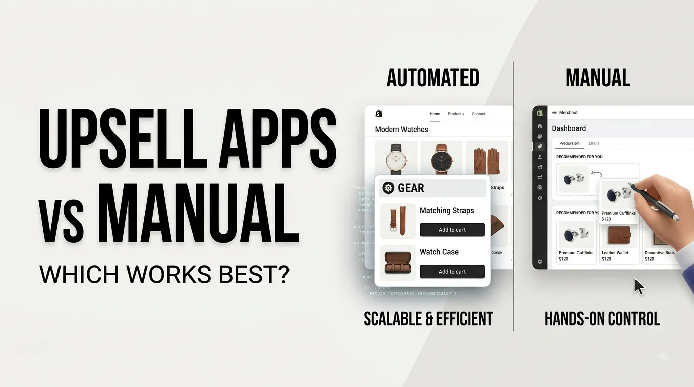 Shopify Upsell Apps vs Manual Product Recommendations
