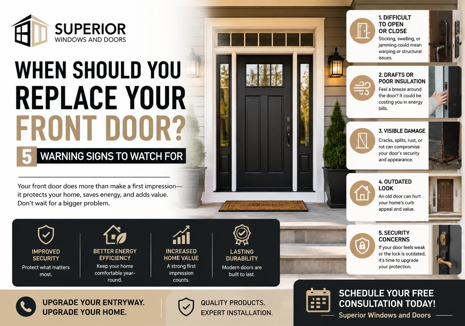 When Should You Replace Your Front Door? 5 Warning Signs to Watch For