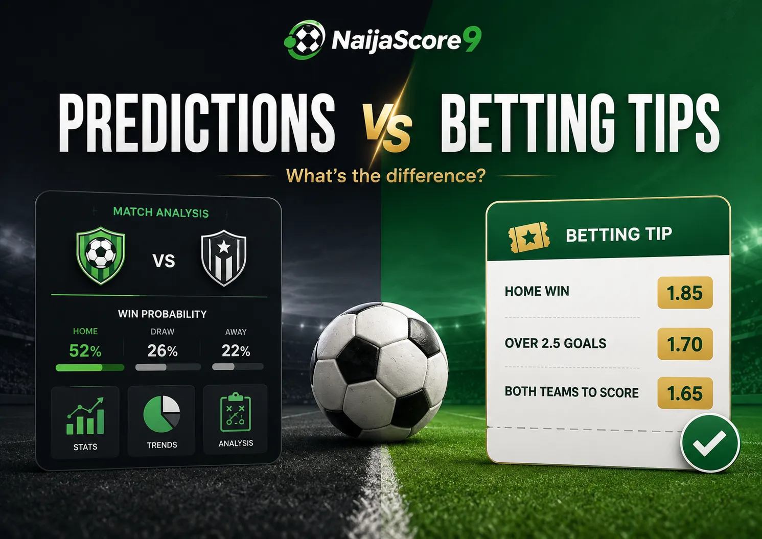 Football Predictions vs Betting Tips: What Is the Difference?