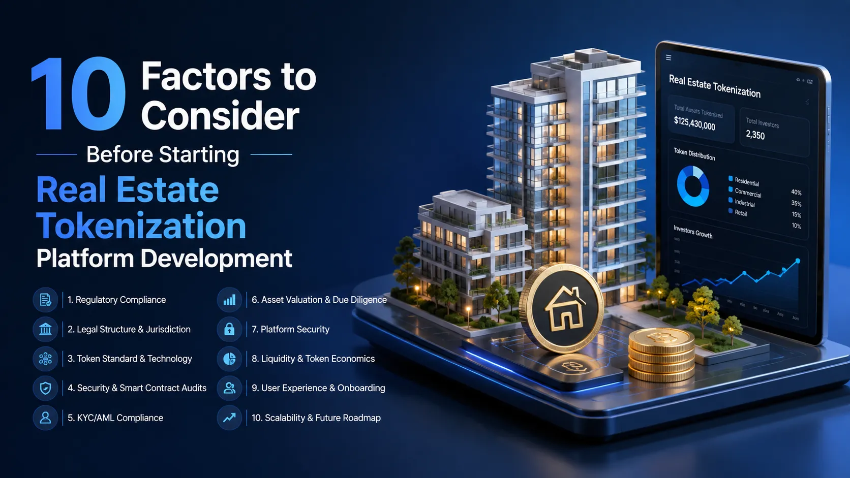 10 Factors to Consider Before Starting Real Estate Tokenization Platform Development