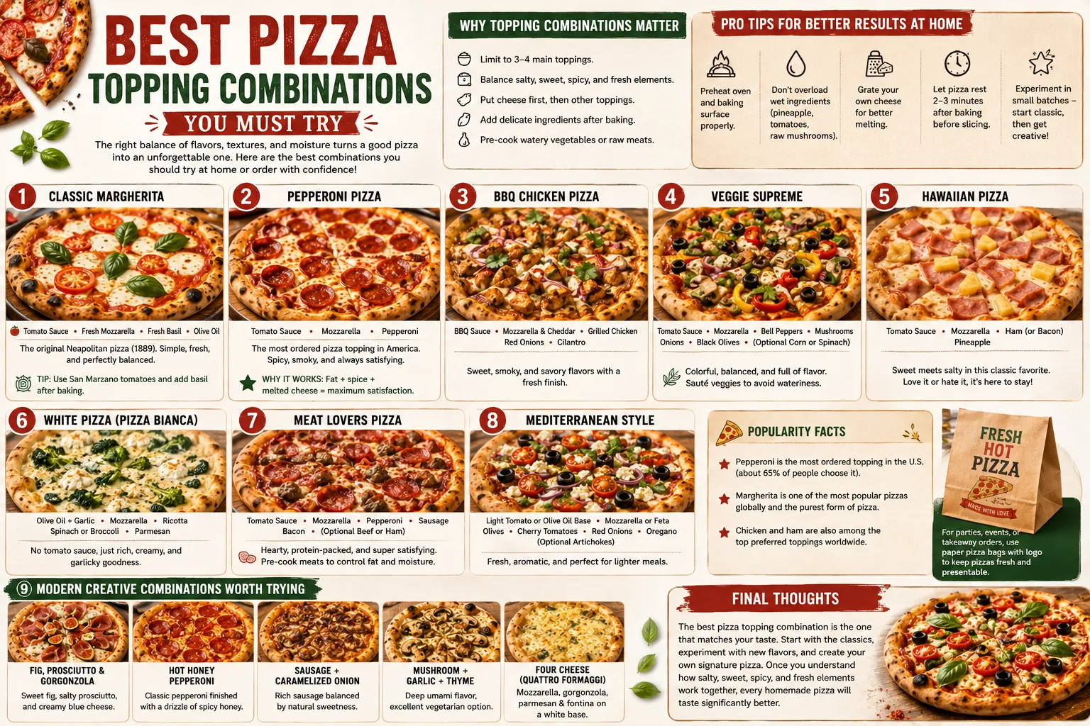 Best Pizza Topping Combinations You Must Try