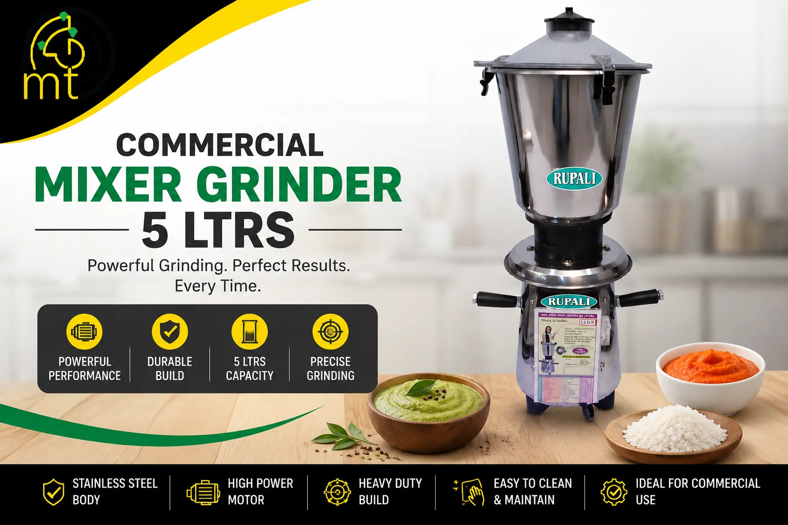 Commercial Food Processing Machines for Efficient Business Growth: Dry Fruit Tukda Machine, Wet Dal Grinder, Potato Wafer Machine & Commercial Mixer Grinder 5 Ltrs