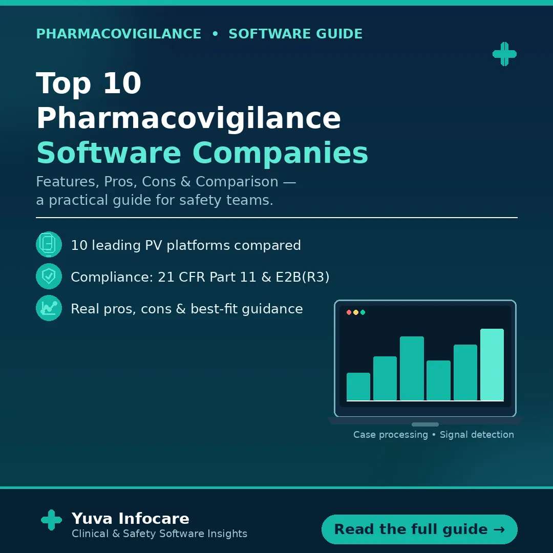 Top 10 Pharmacovigilance Software Companies