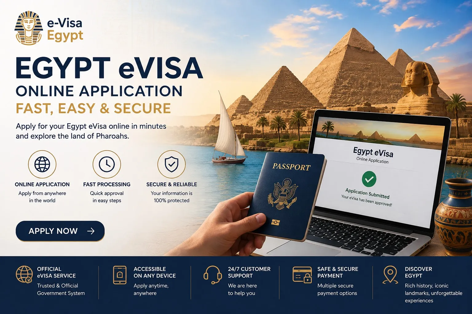Egypt eVisa Online Application | Fast & Secure Visa for Egypt