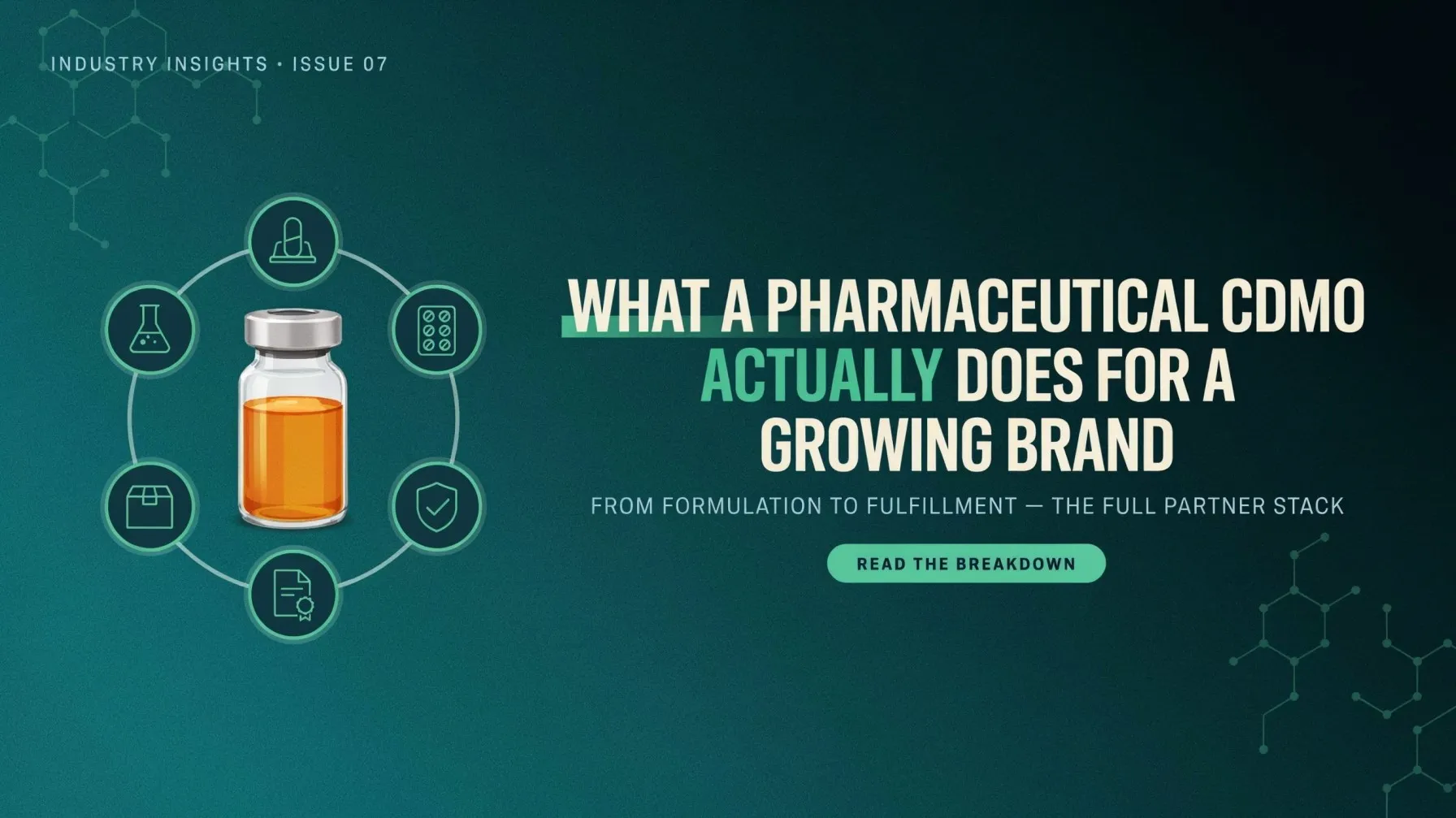 What a Pharmaceutical CDMO Actually Does for a Growing Brand?