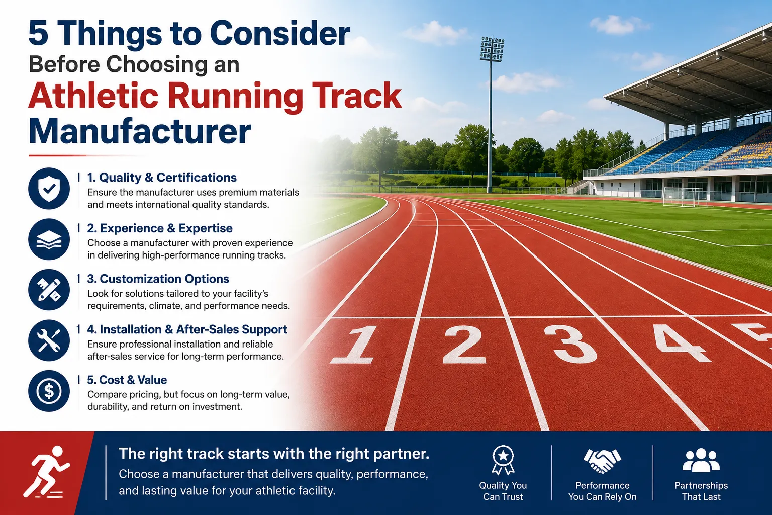 5 Things to Consider Before Choosing an Athletic Running Track Manufacturer