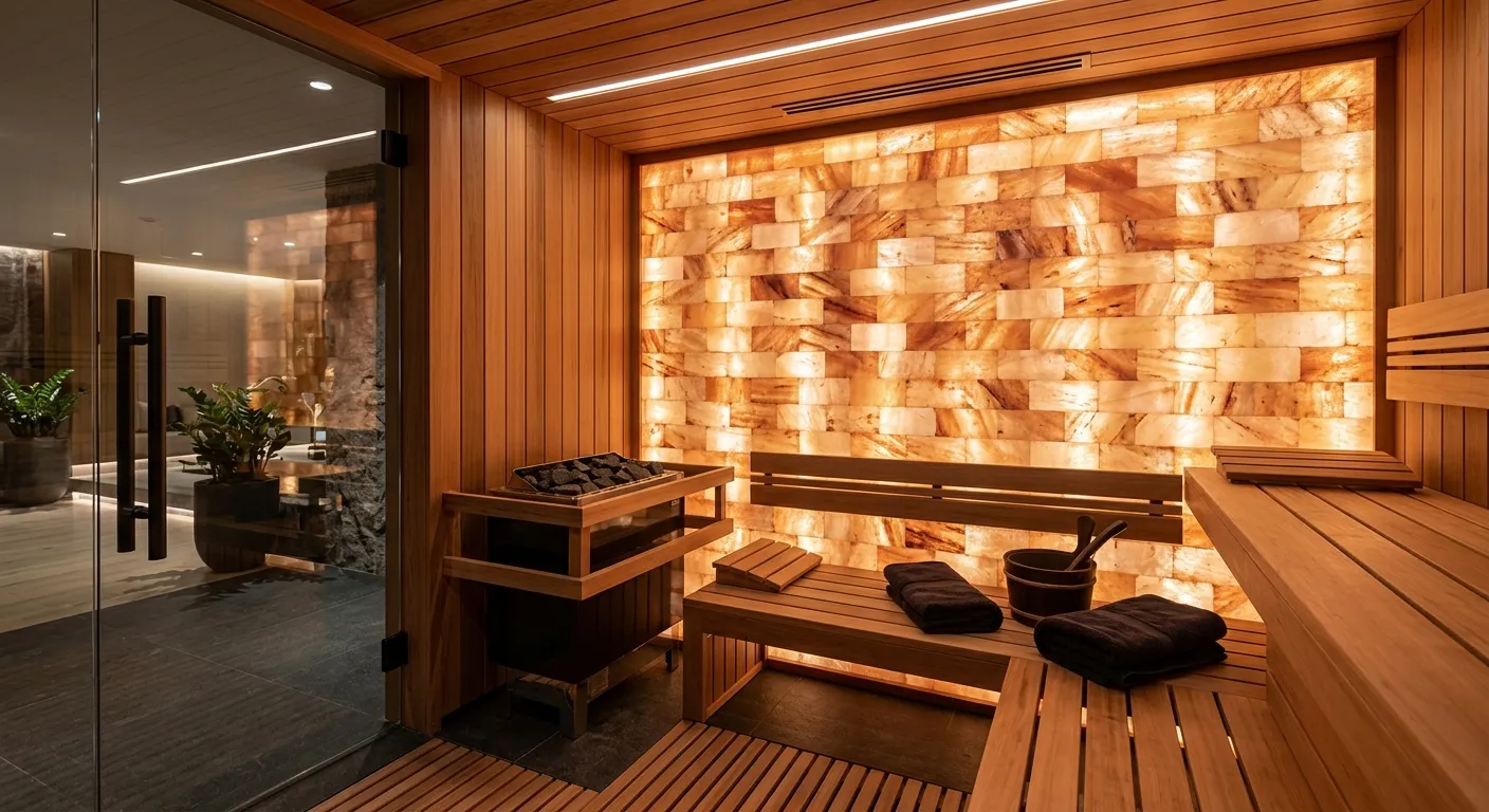 Pink Salt Tiles in Sauna Design: A Modern Approach to Salt Bricks for Sauna Spaces