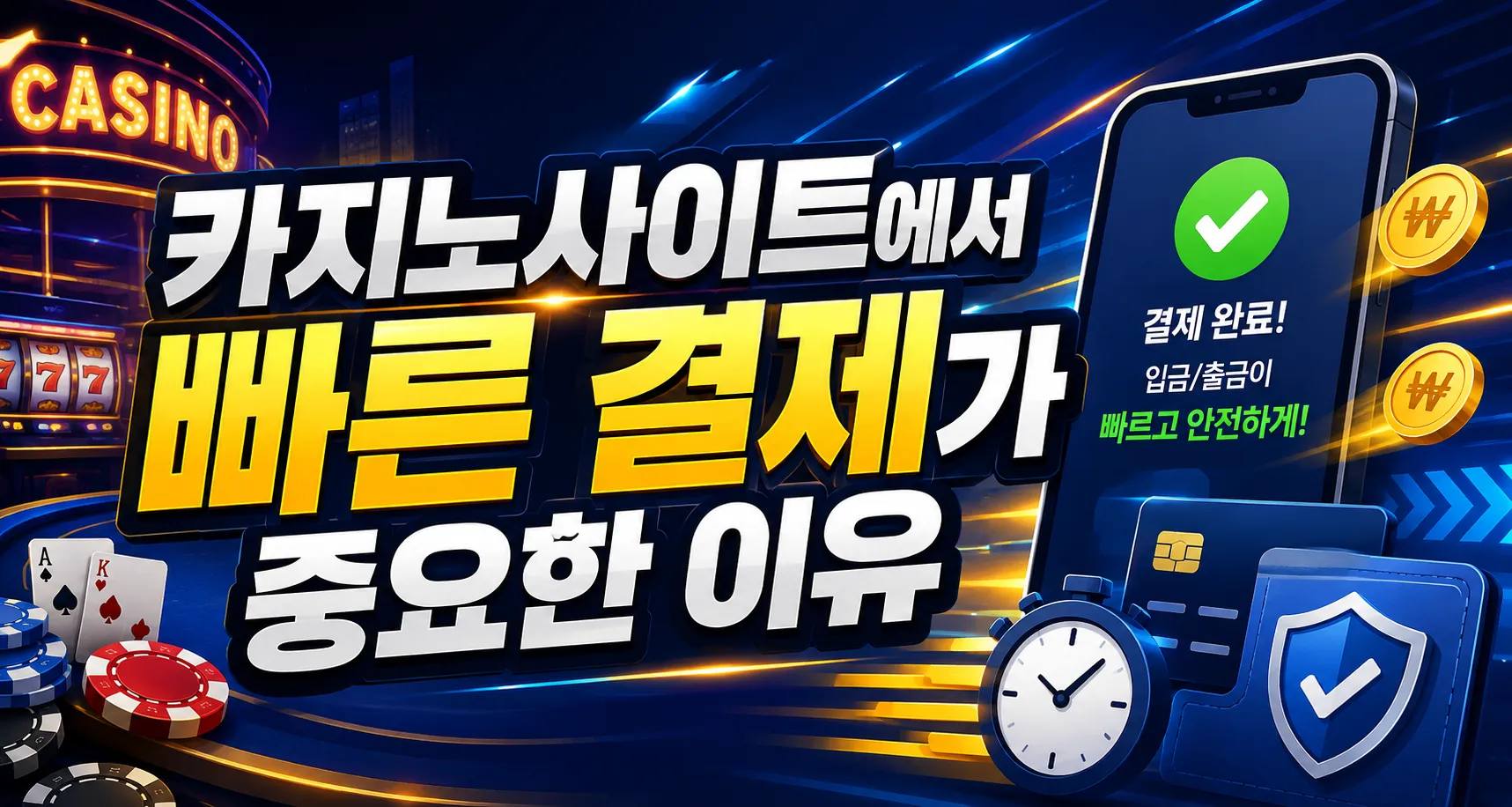 카지노사이트에서 빠른 결제가 중요한 이유