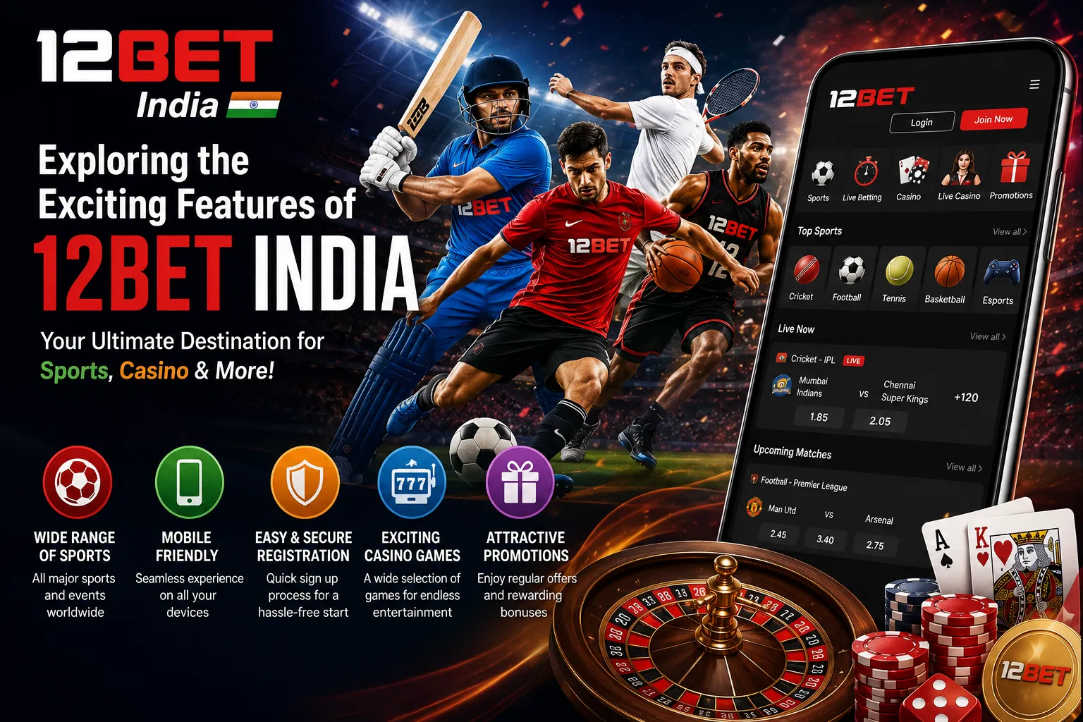 Exploring the Exciting Features of 12BET India