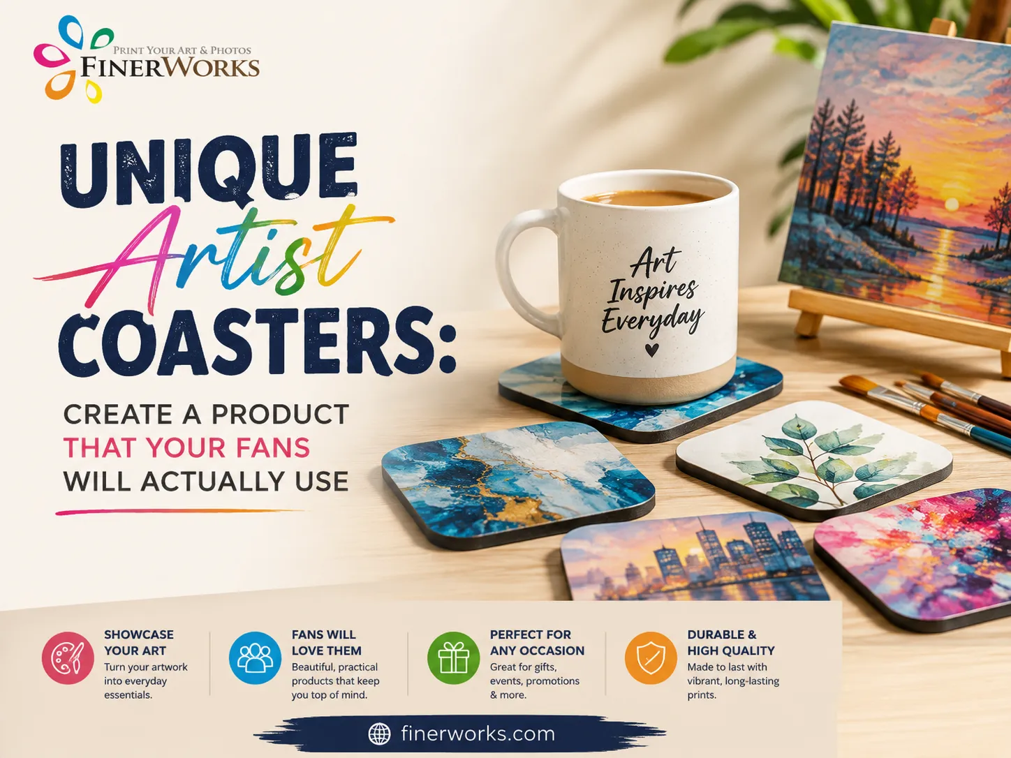 Unique Artist Coasters: Create a Product That Your Fans Will Actually Use