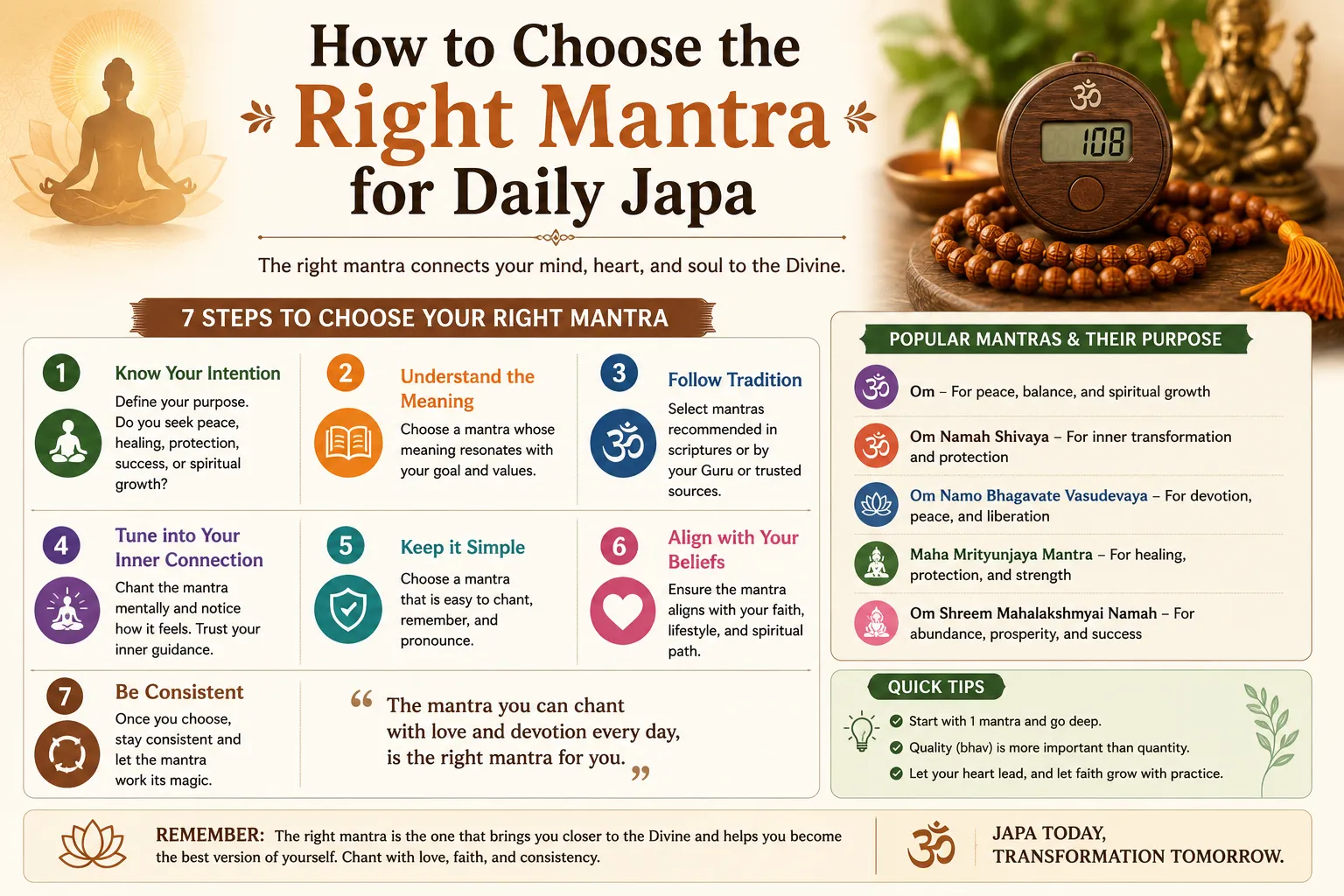 How to Choose the Right Mantra for Your Daily Japa Practice