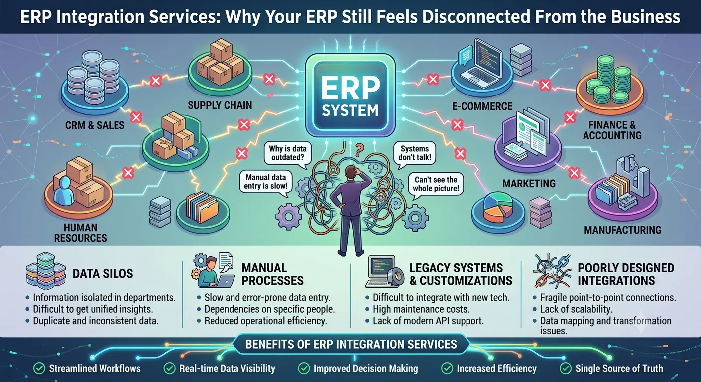 ERP Integration Services: Why Your ERP Still Feels Disconnected From the Business