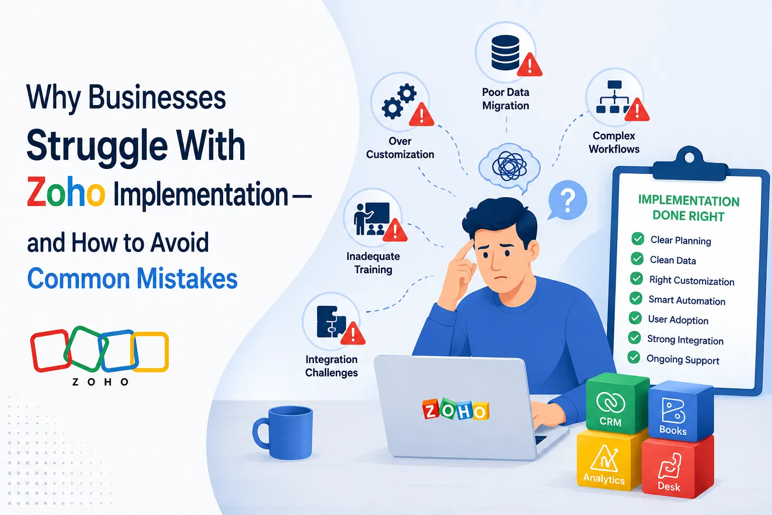 Why Businesses Struggle With Zoho Implementation—and How to Avoid Common Mistakes