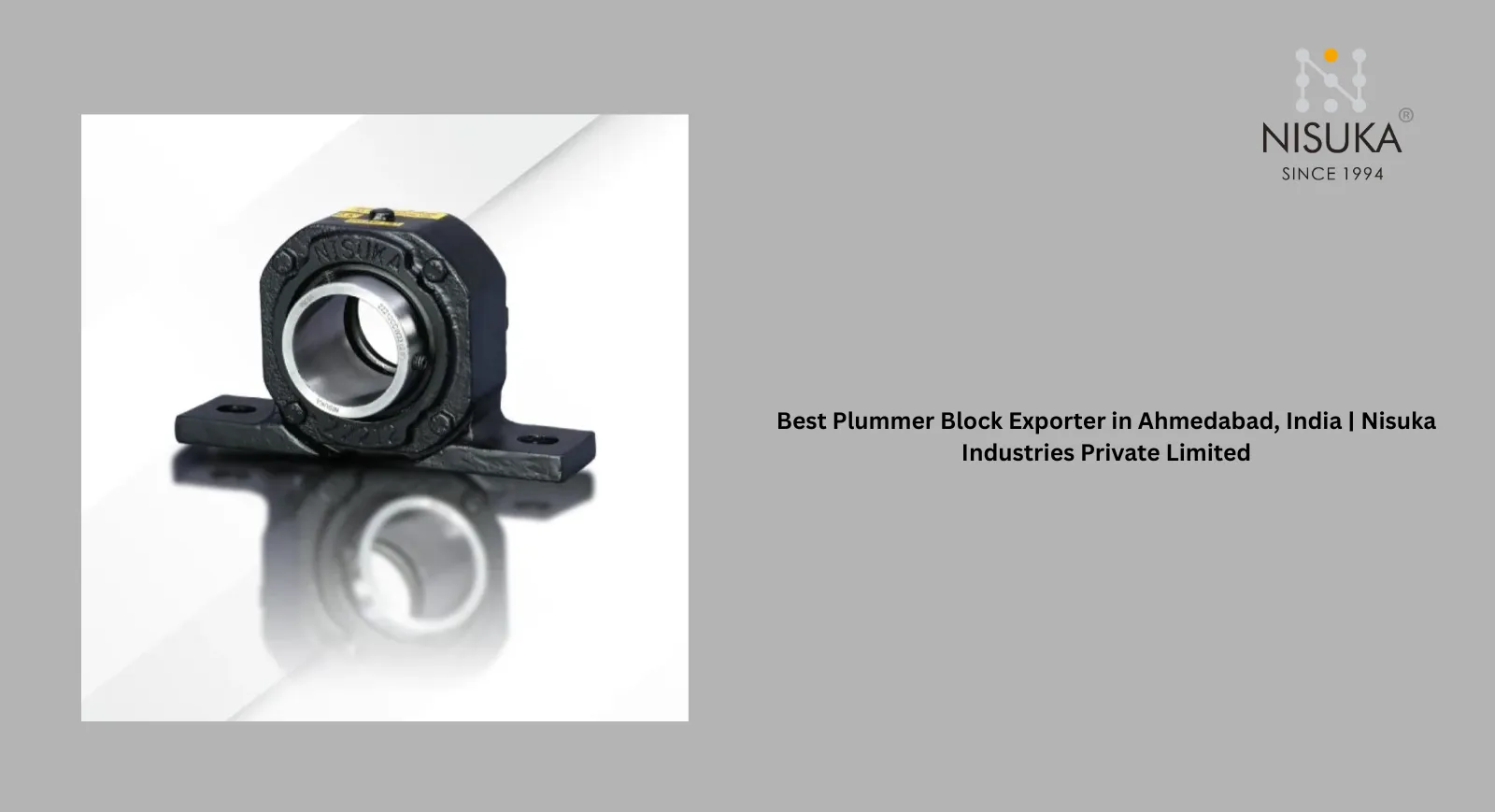 Best Plummer Block Exporter in Ahmedabad, India | Nisuka Industries Private Limited