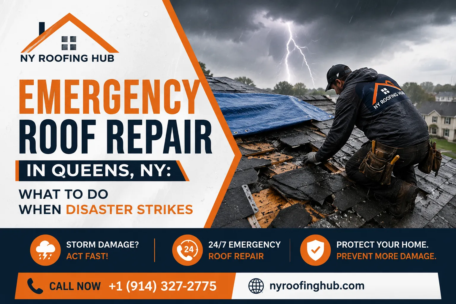 Emergency Roof Repair in Queens, NY: What to Do When Disaster Strikes