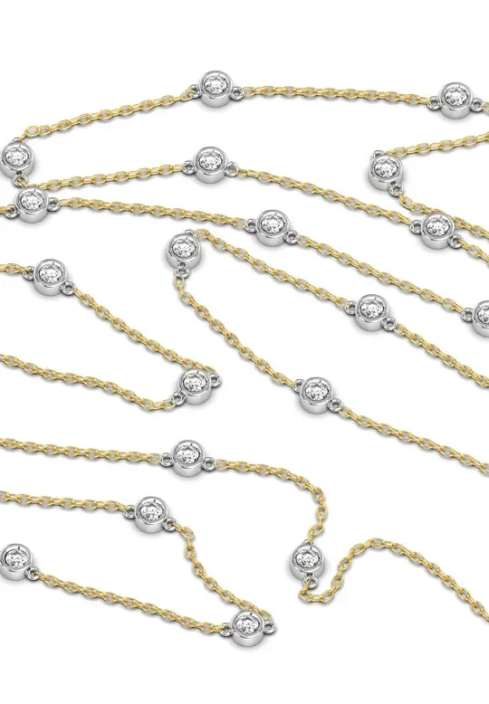 Diamond by the Yard Chain 18ct Yellow Gold Guide