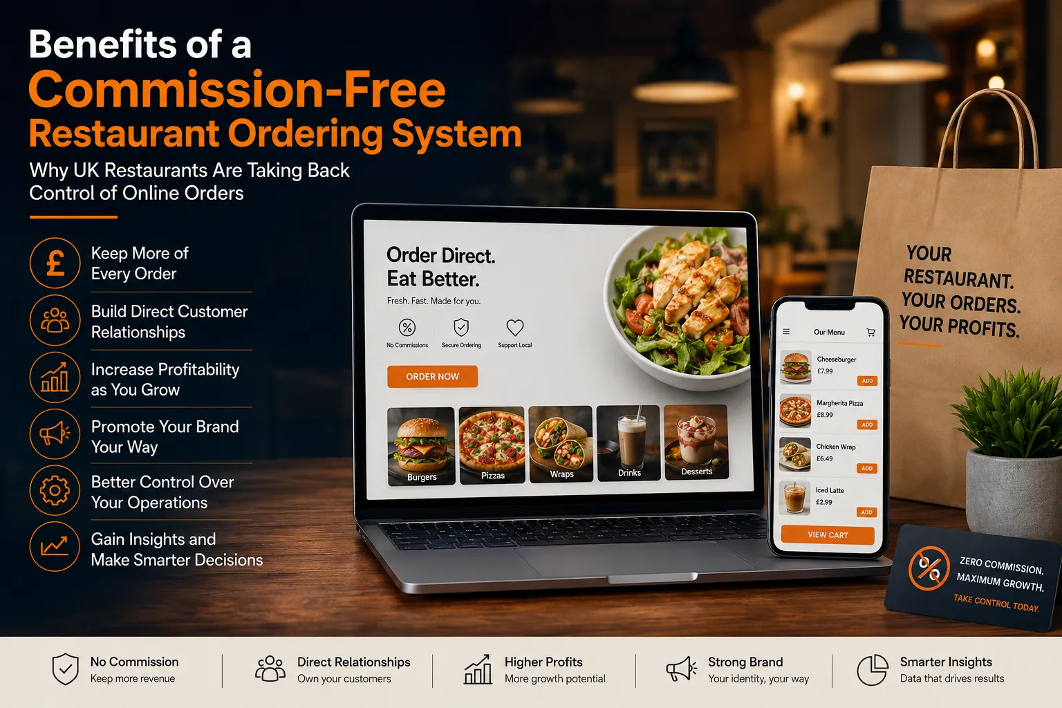 Benefits of a Commission-Free Restaurant Ordering System: Why UK Restaurants Are Taking Back Control of Online Orders