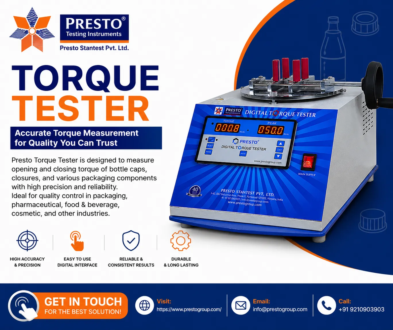 Torque Tester Solutions for Precise Bottle Cap and Packaging Quality Control