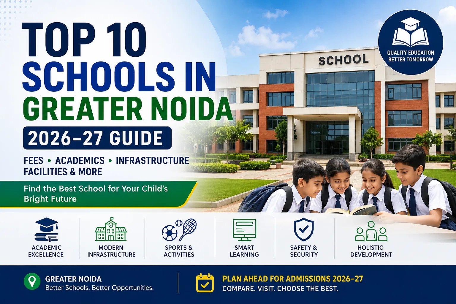 Top 10 Schools in Greater Noida 2026–27: Fees, Academics, Infrastructure and Facilities Guide