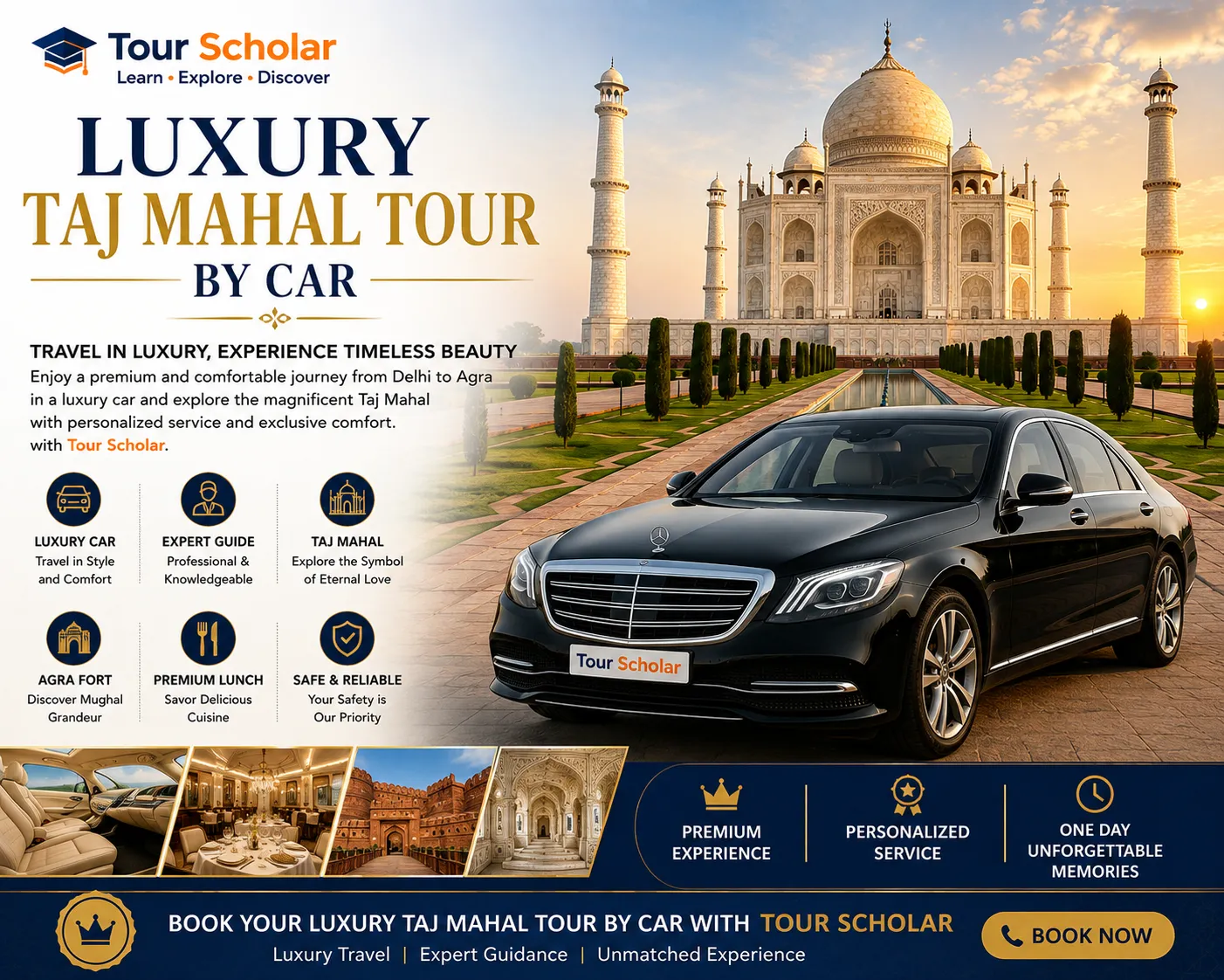 Luxury Taj Mahal Tour by Car