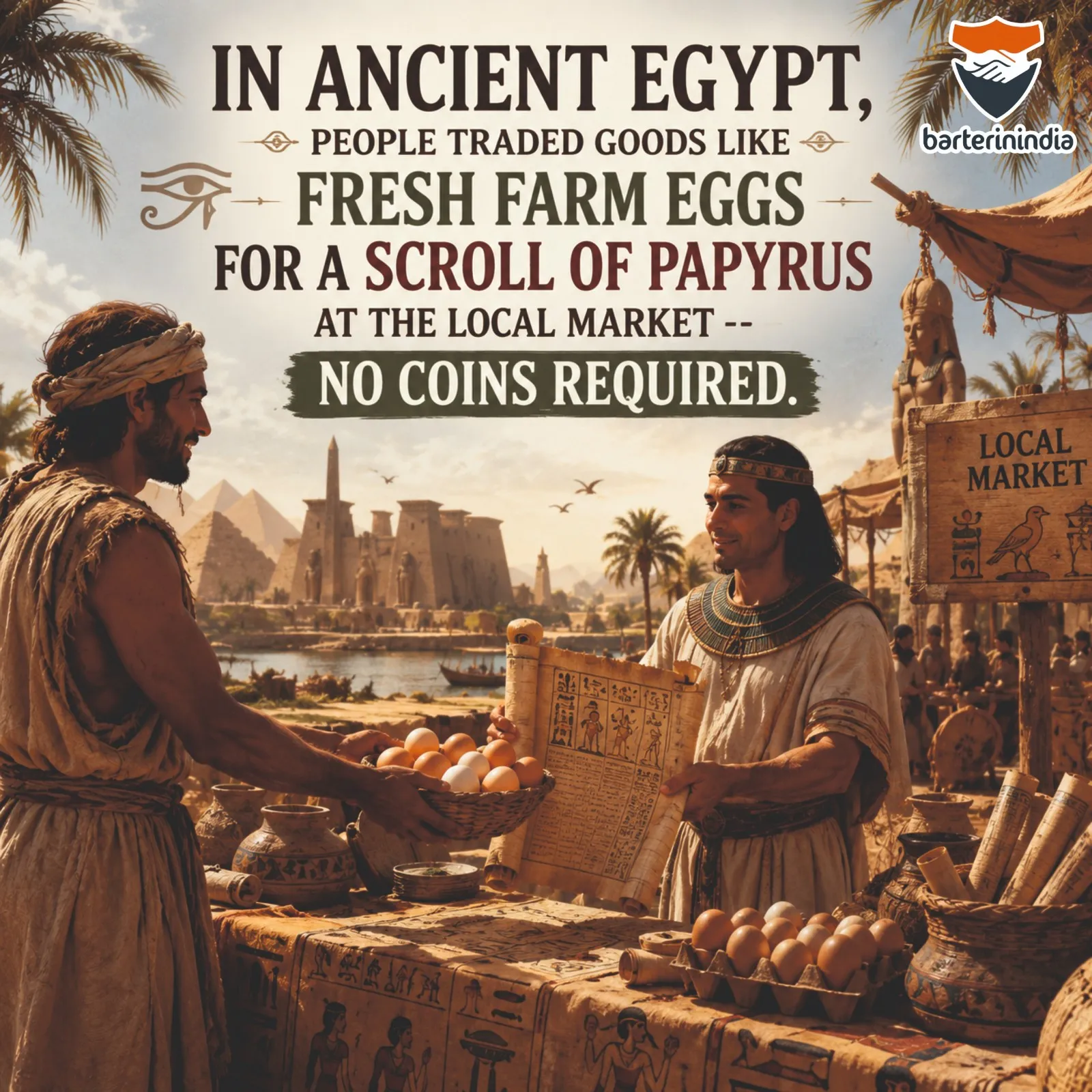 Ancient Egypt's Barter System: Trading Eggs for Papyrus Without Coins