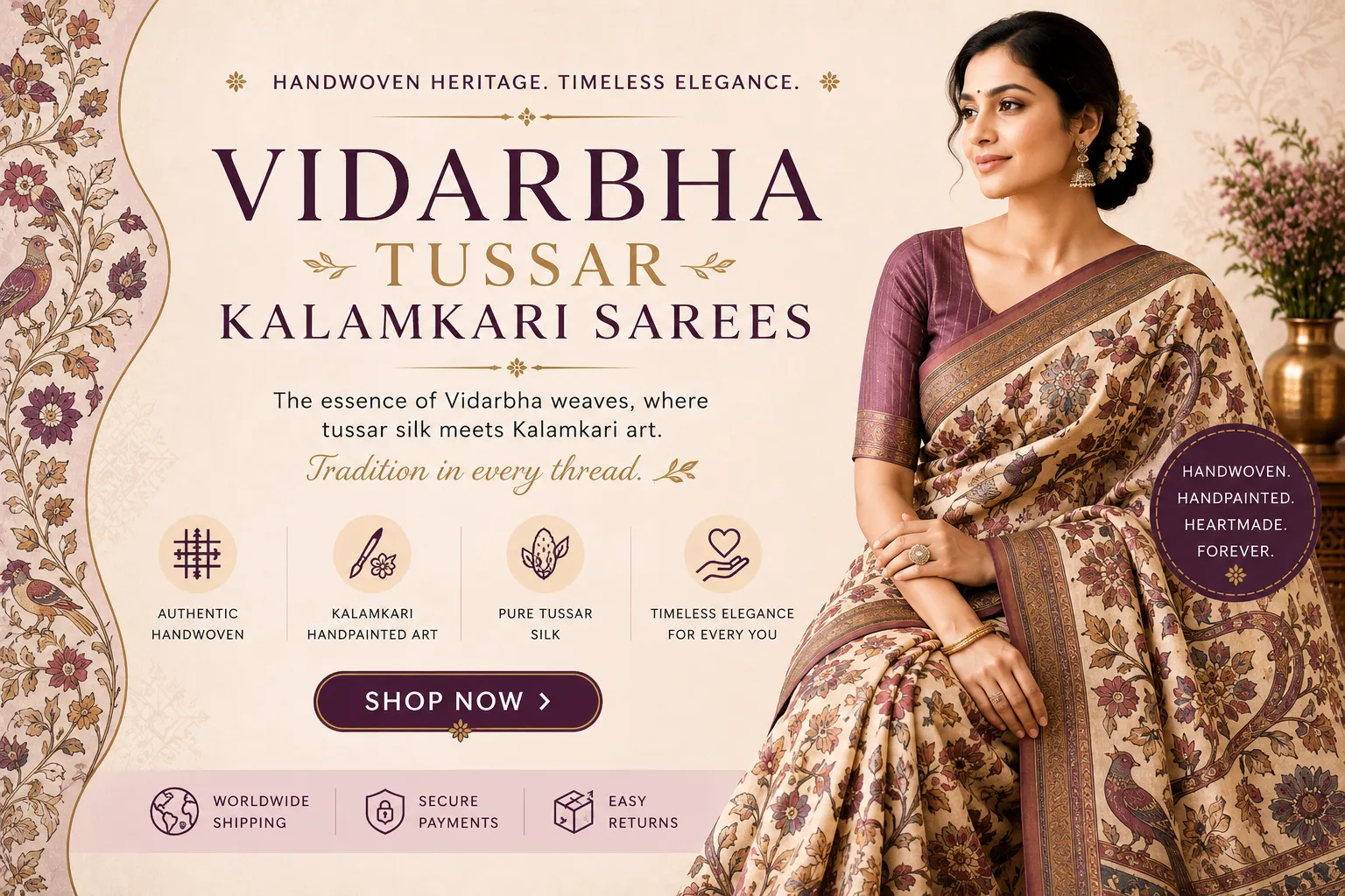 Buy Vidarbha Tussar Saree Online: How to Choose Quality at the Right Price