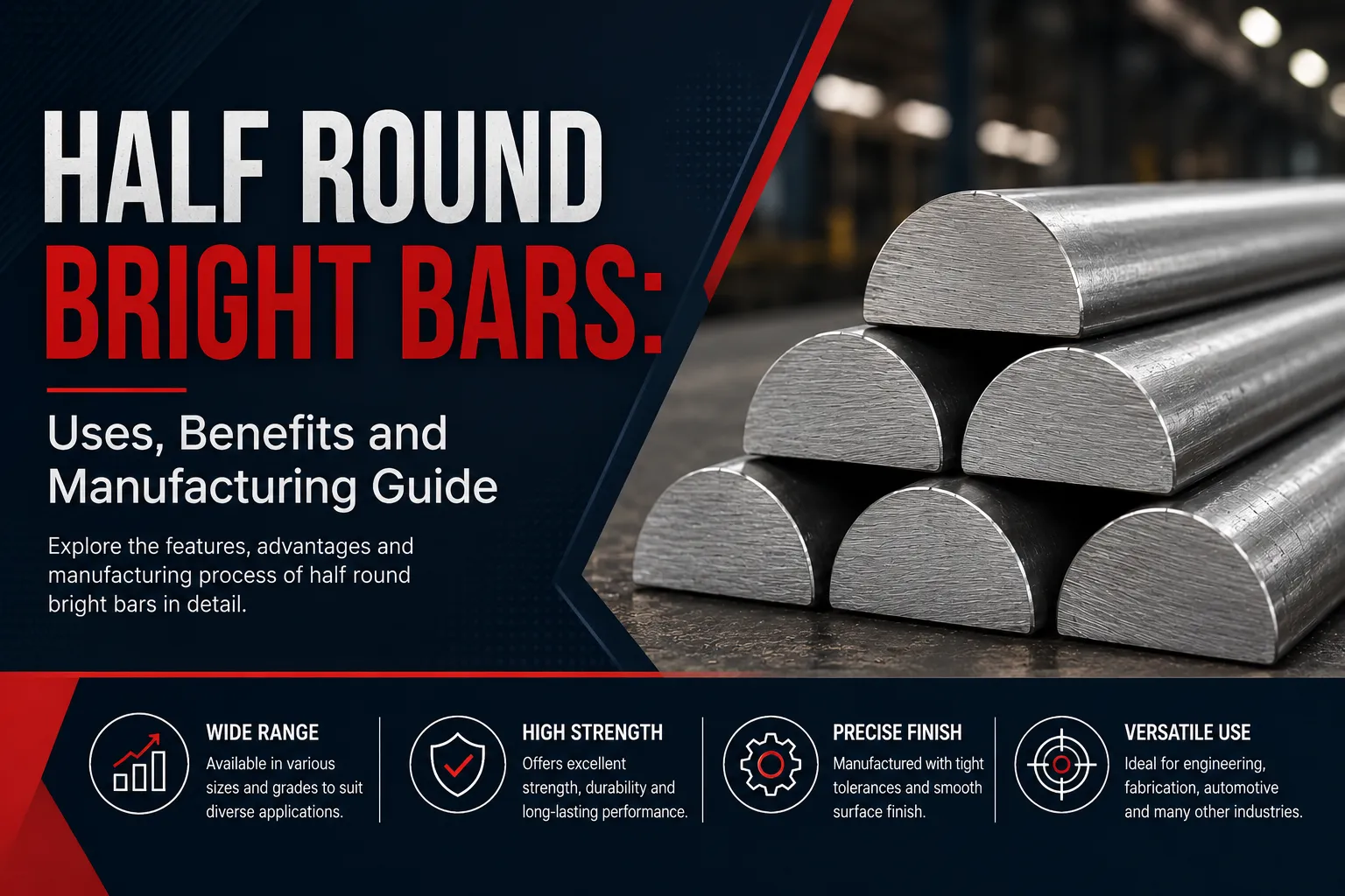 Half Round Bright Bars: Uses, Benefits and Manufacturing Guide