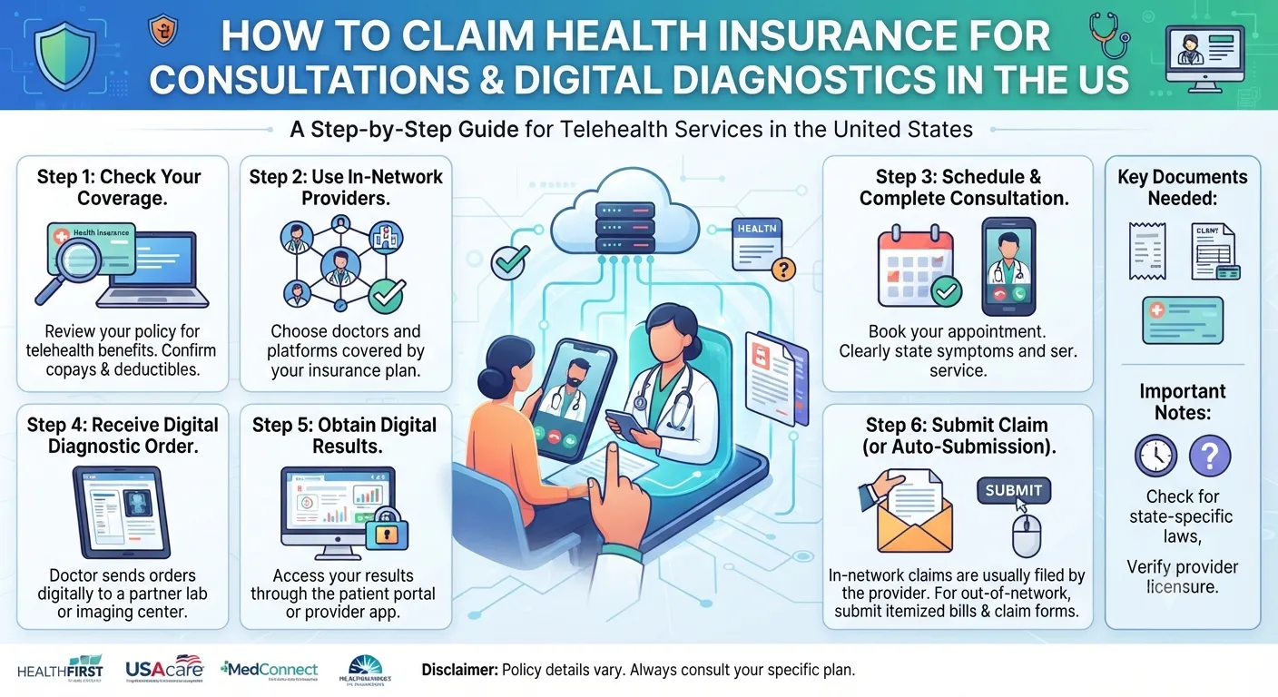 How to Claim Health Insurance for Video Consultations and Digital Diagnostics in the US