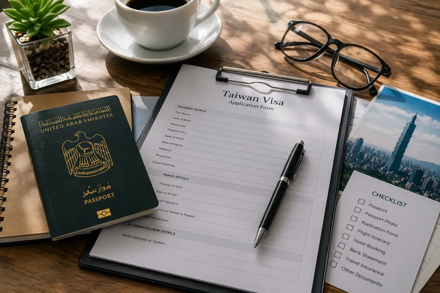 Documents Required for Taiwan Visa from Dubai