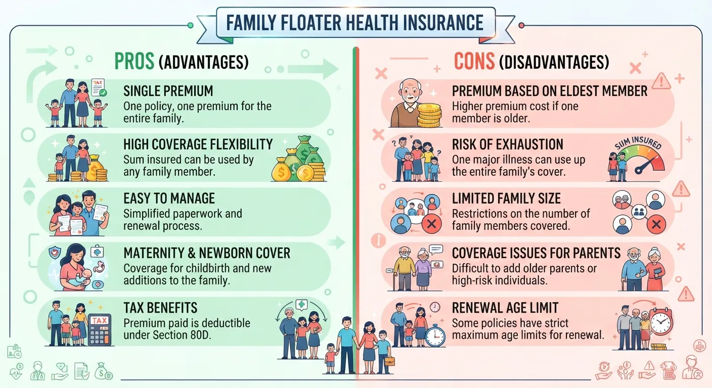 Pros and Cons of Family Floater Health Insurance