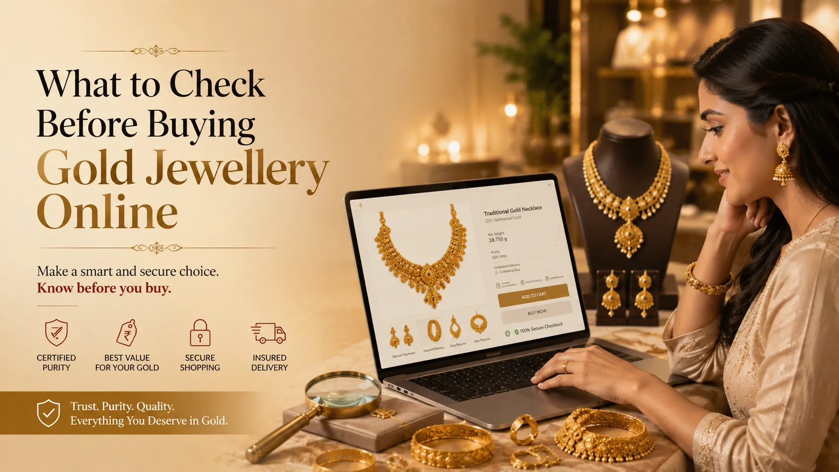 What to Check Before Buying Gold Jewellery Online