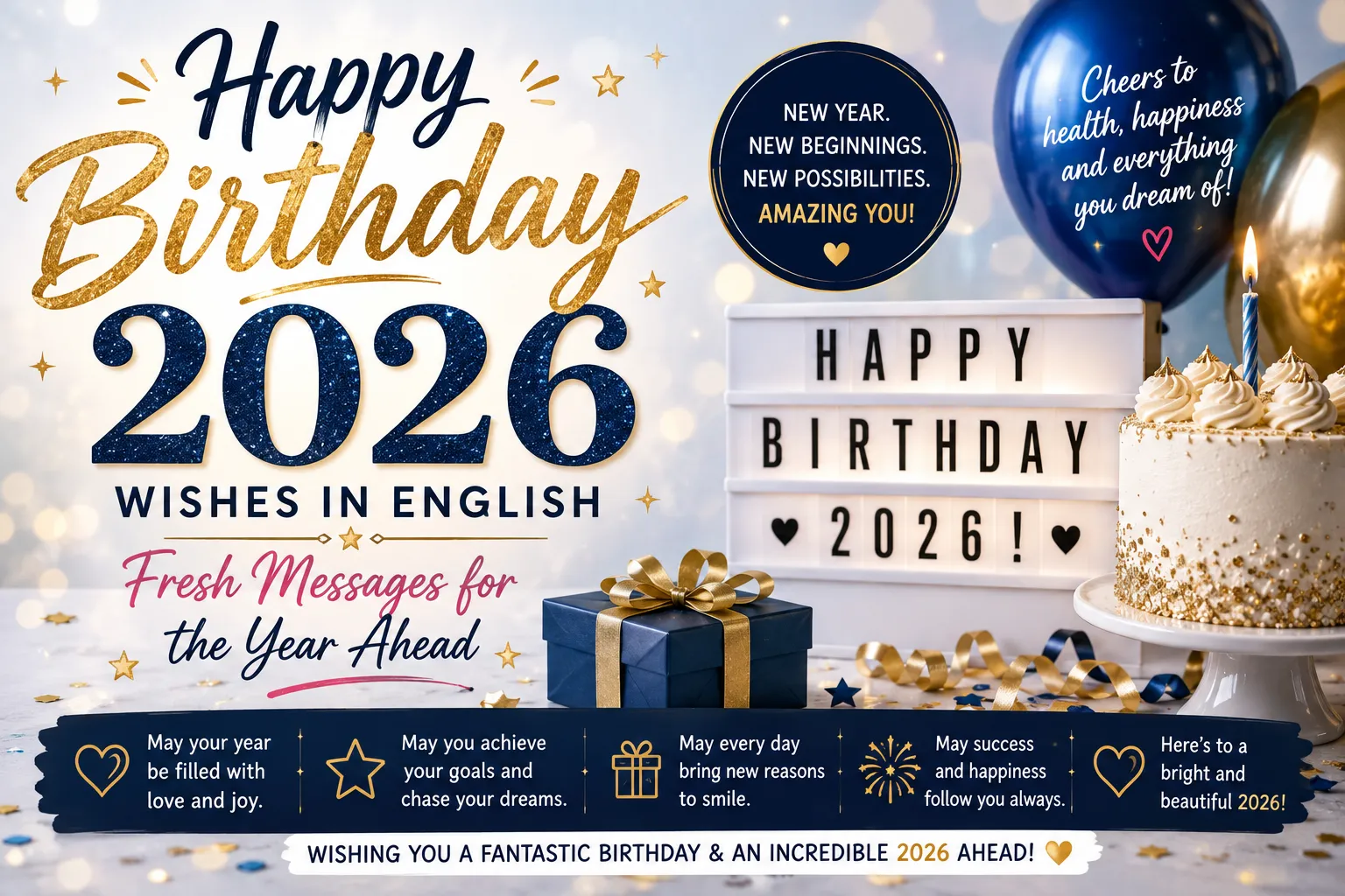 Happy Birthday 2026 Wishes in English: Fresh Messages for the Year Ahead