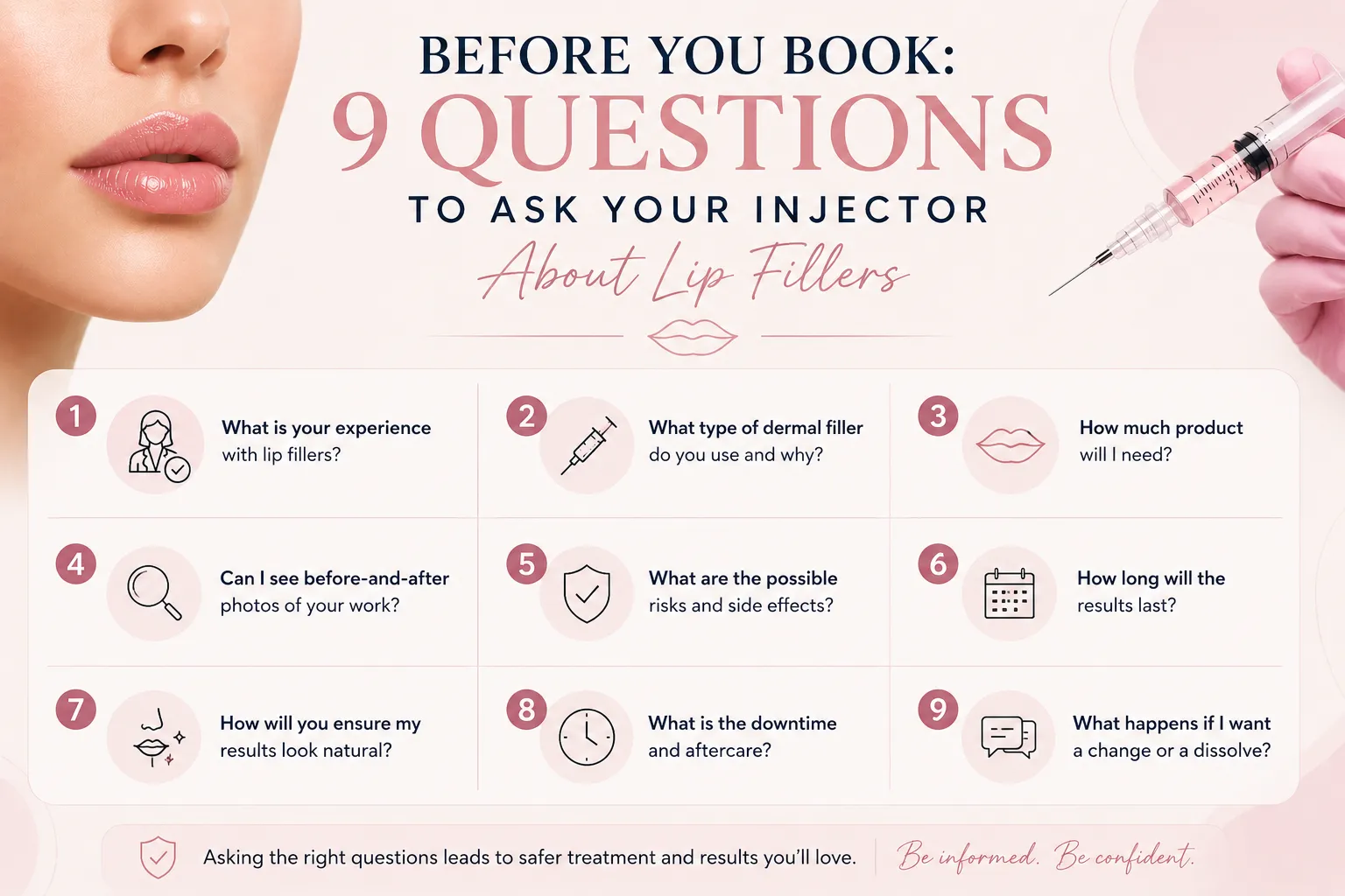 Before You Book: 9 Questions to Ask Your Injector About Lip Fillers