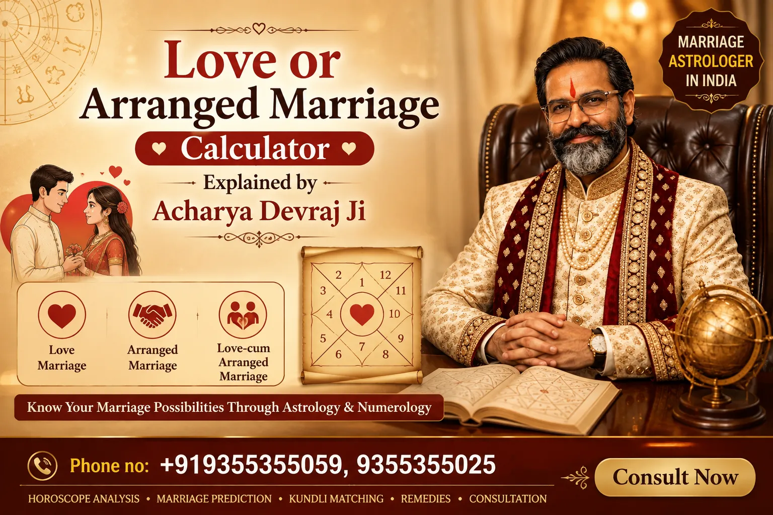 Love or Arranged Marriage Calculator