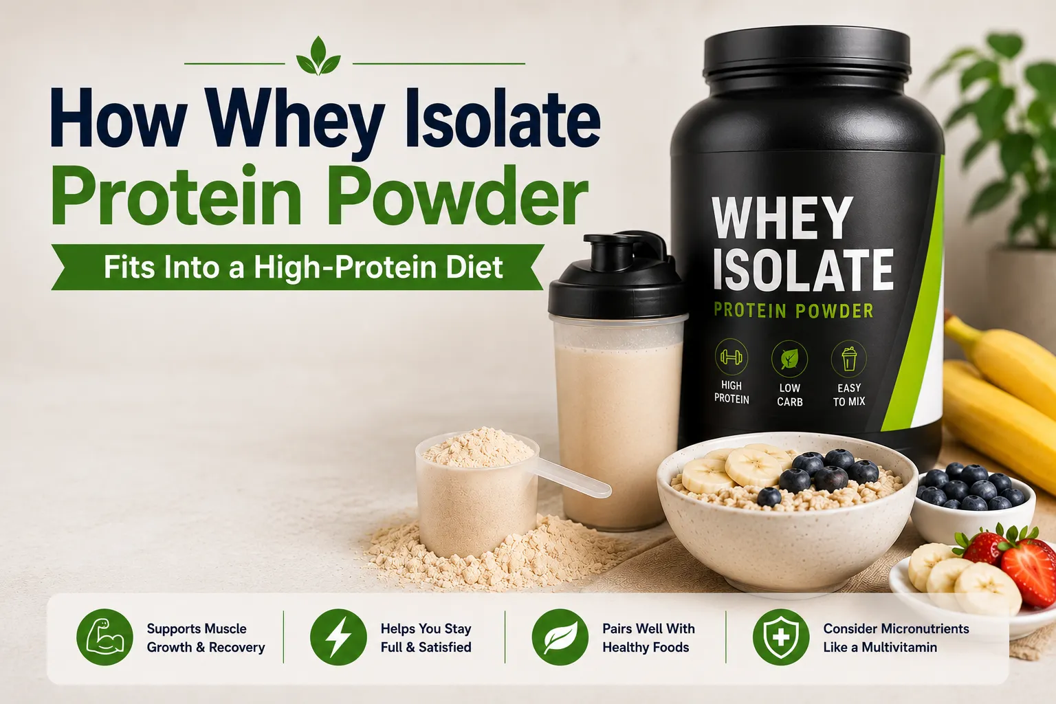 How Whey Isolate Protein Powder Fits Into a High-Protein Diet?