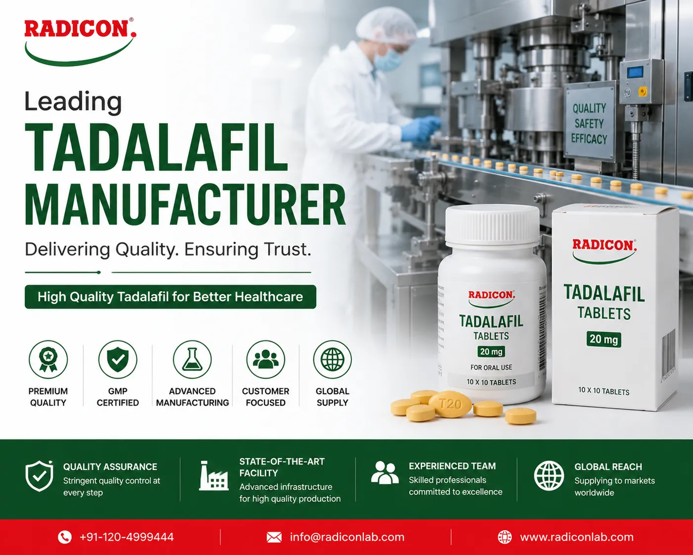 Tadalafil Manufacturer for Reliable Pharma Solutions